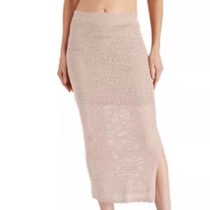 Elegant Cream Crochet Skirt by Steve Madden